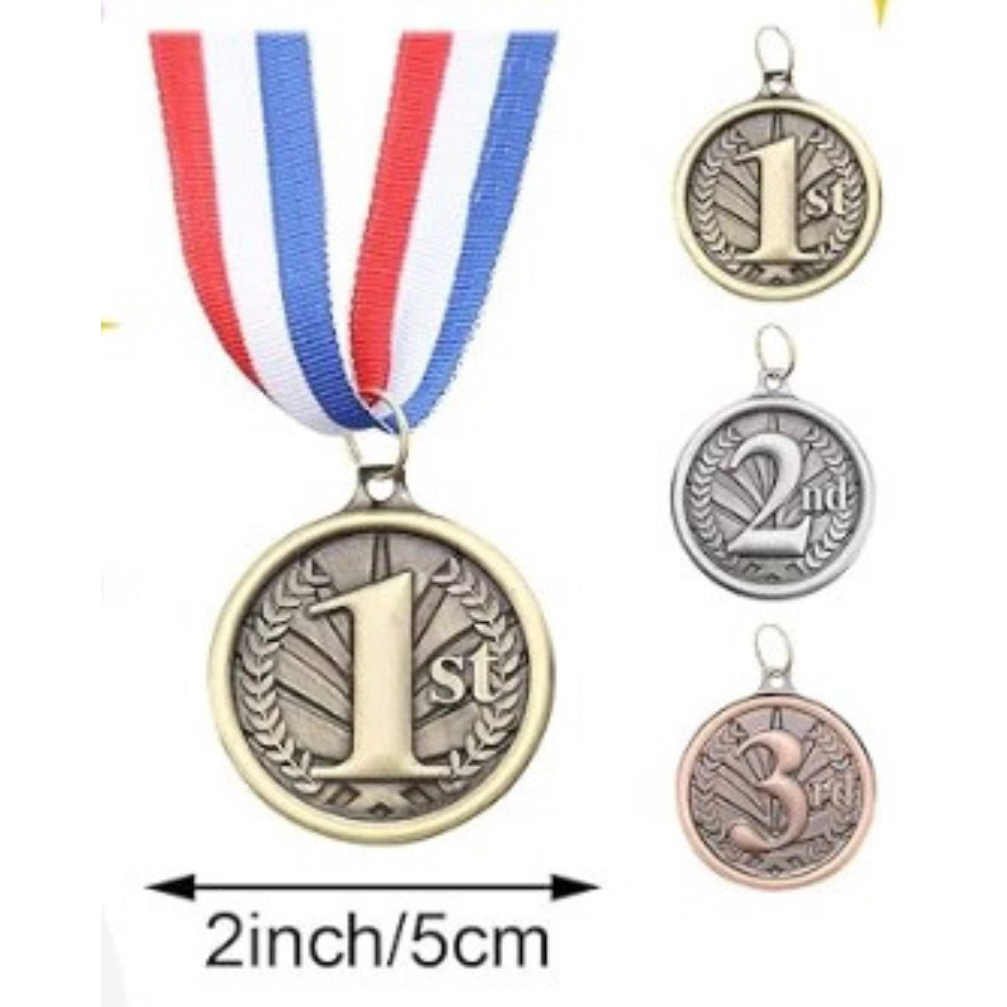 Custom Engraved Medal Set – 1st 2nd 3rd Place Personalized Award Medals