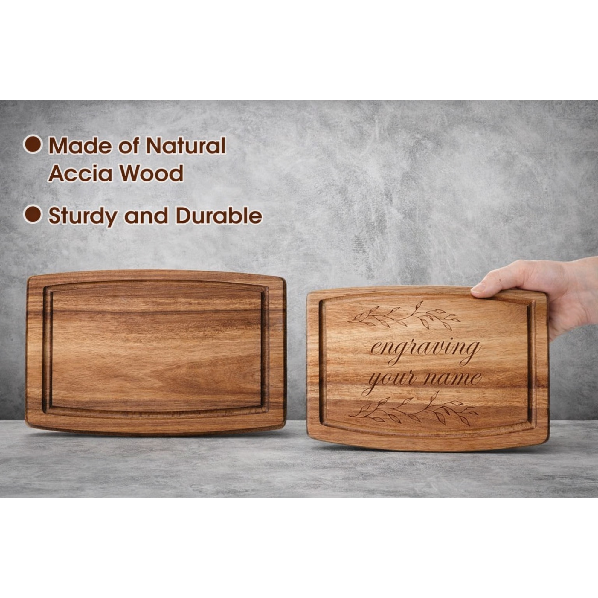 Personalized Cutting Board for Mom – Custom Engraved Acacia Wood Gift for Mother’s Day