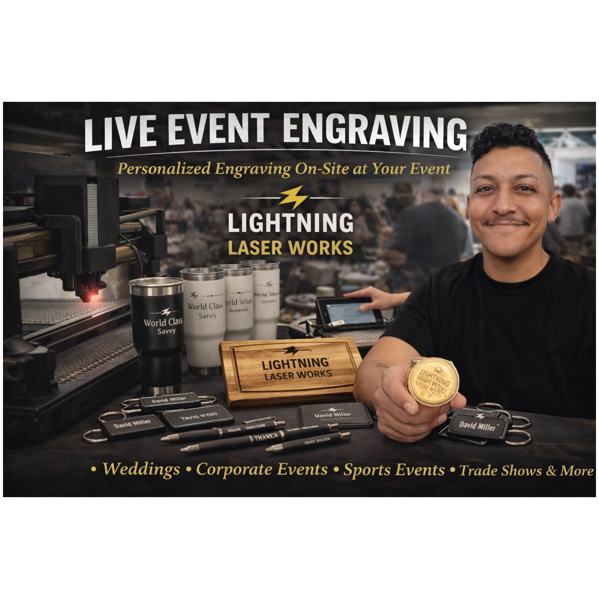 Live Event Engraving Service – On-Site Custom Laser Engraving