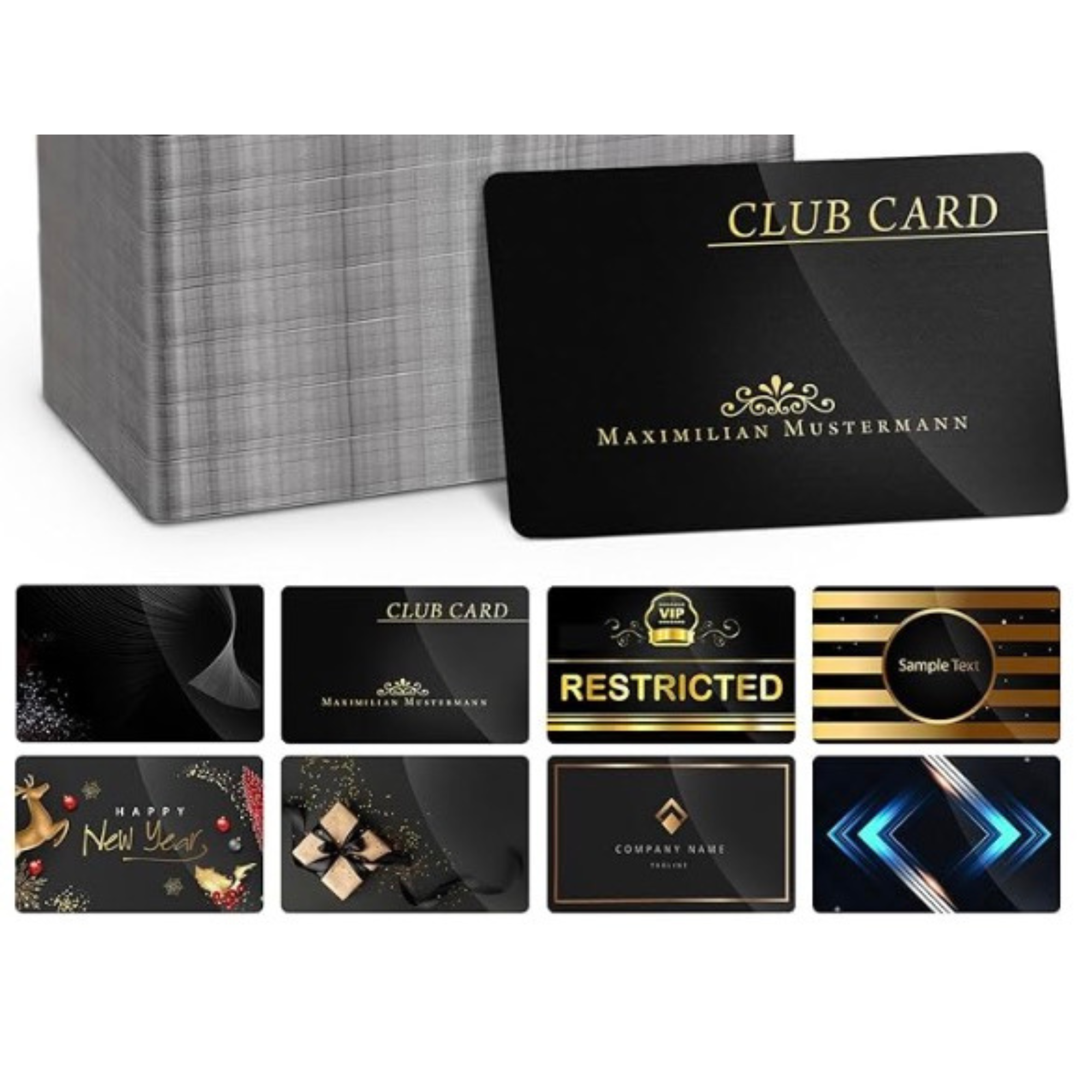 Custom Engraved Metal Business Cards – Anodized Aluminum Laser Engraved Cards (Pack of 10)