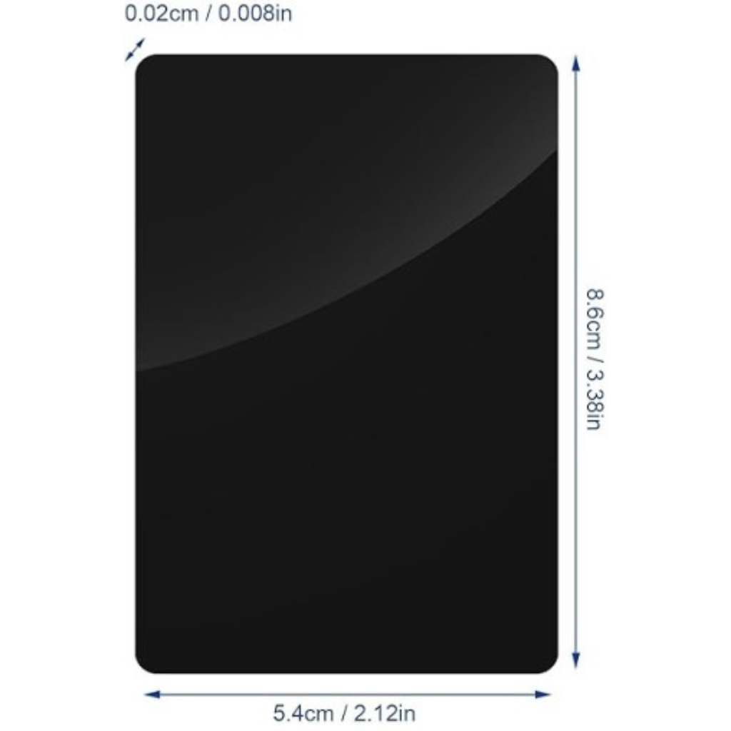 Custom Engraved Metal Business Cards – Anodized Aluminum Laser Engraved Cards (Pack of 10)
