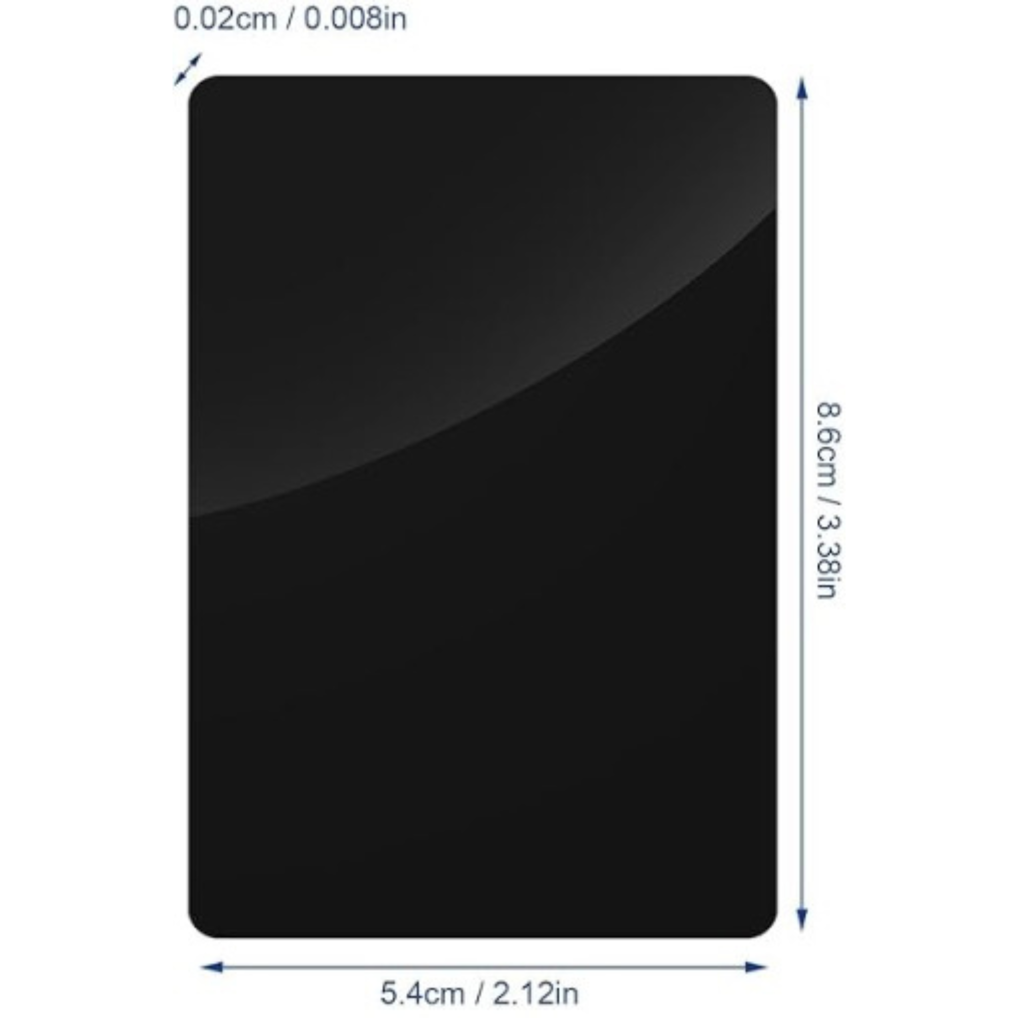 Custom Engraved Metal Business Cards – Anodized Aluminum Laser Engraved Cards (Pack of 10)