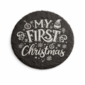 Personalized Coaster Set – Engraved Wood or Slate Coasters (Set of 4, 4 Inch)