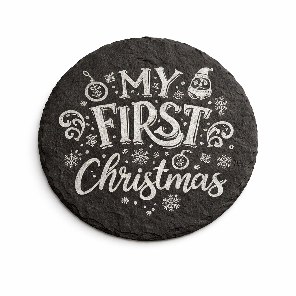 Personalized Coaster Set – Engraved Wood or Slate Coasters (Set of 4, 4 Inch)