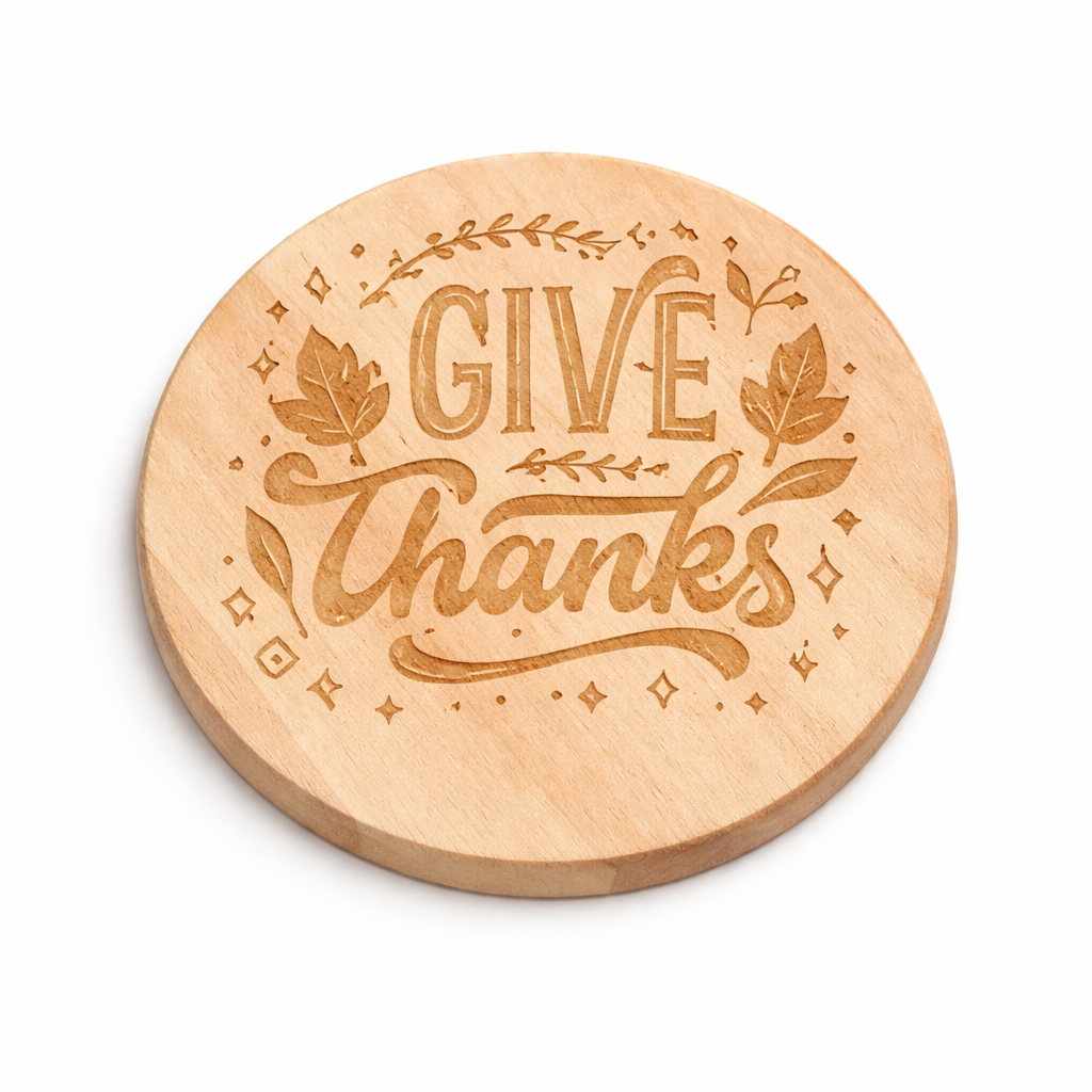 Personalized Coaster Set – Engraved Wood or Slate Coasters (Set of 4, 4 Inch)