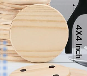 Personalized Coaster Set – Engraved Wood or Slate Coasters (Set of 4, 4 Inch)